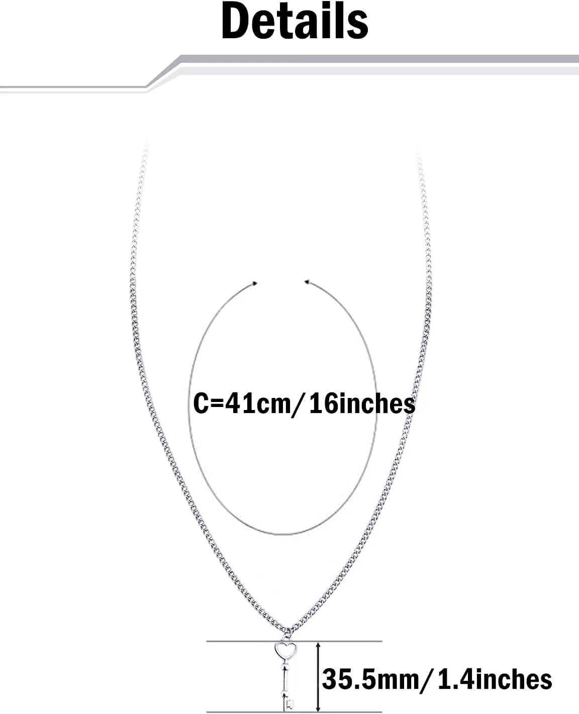 Lock Key Pendant Necklace Egirl Chains Lock Chain Necklace Statement Long Chain Punk Multilayer Choker for Women Men