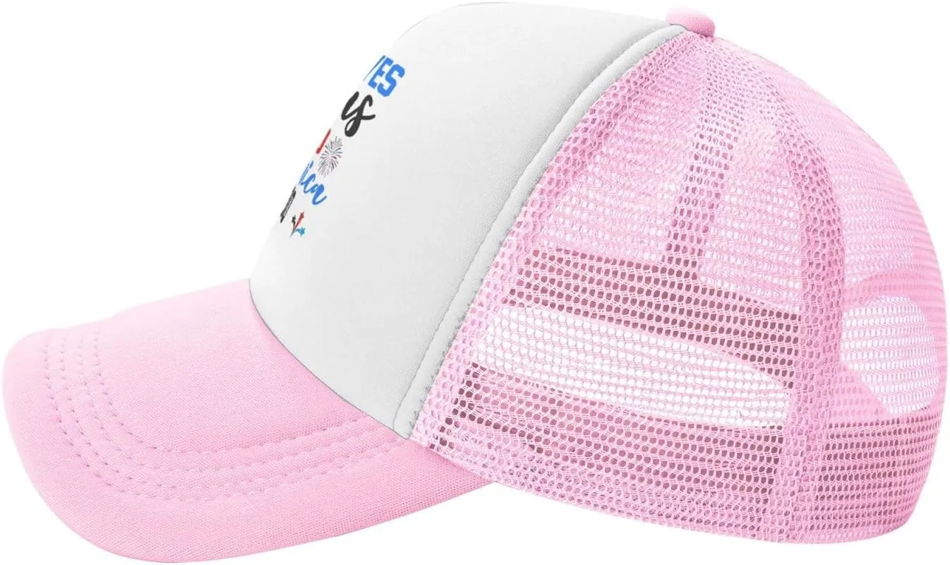 Loves Jesus and America Too Mesh Hat 4th of July Independence Day Hat Men Women Patriotic American Summer Cap Black