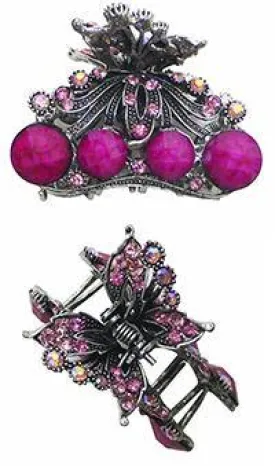 Medium Size Jaw Clip Crystal and Beads Colorful U86410-0047