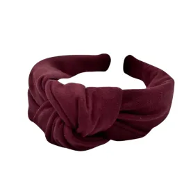 Merlot Suede Knotted Headband
