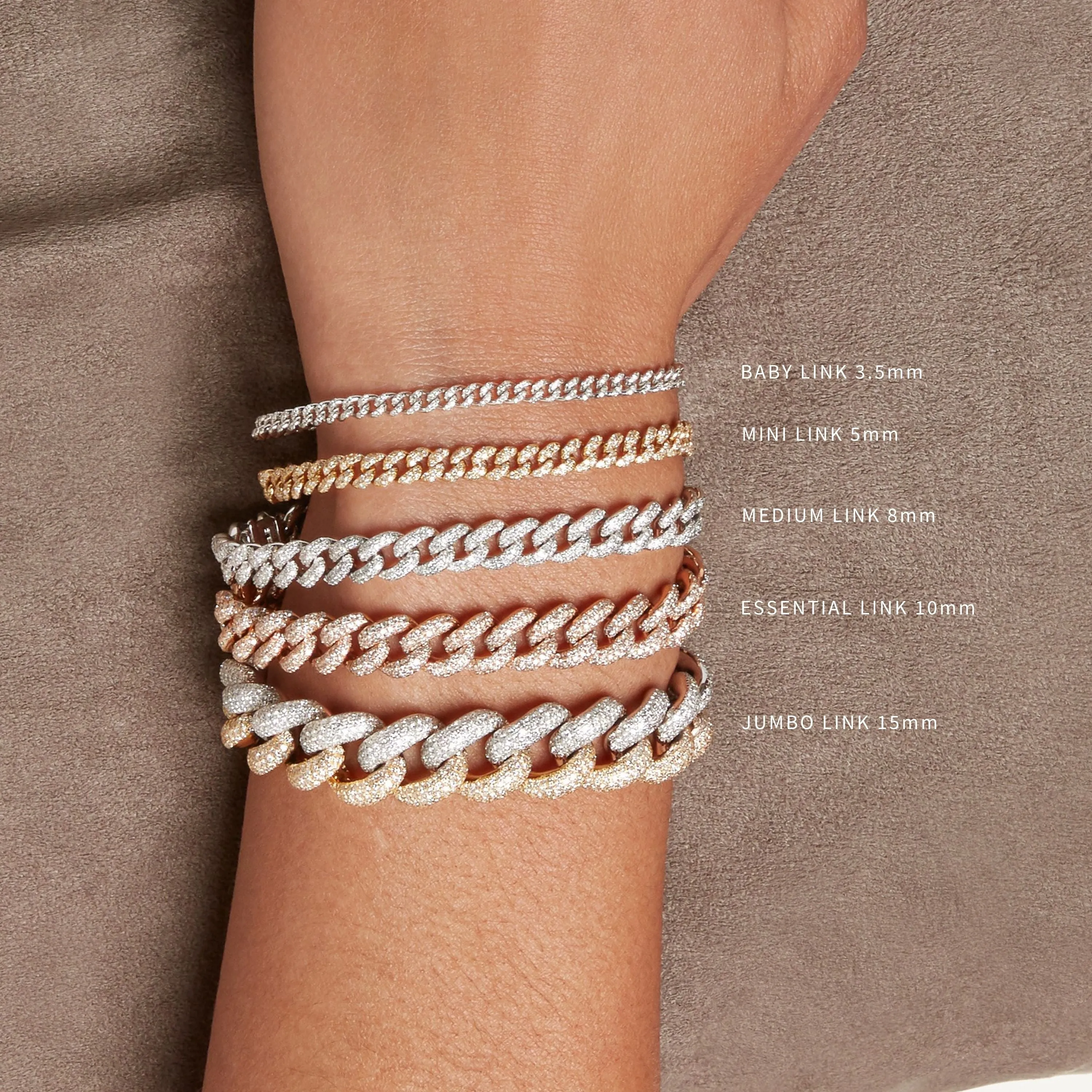 MINI ME SOLID GOLD MINI LINK BRACELET