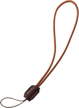 Minimalist Cowhide Leather Hand Wrist Lanyard Keychain, Durable Key Holder for Car Keys, Cellphone, Accessories (Color : Brown, Size : 5.8 in)