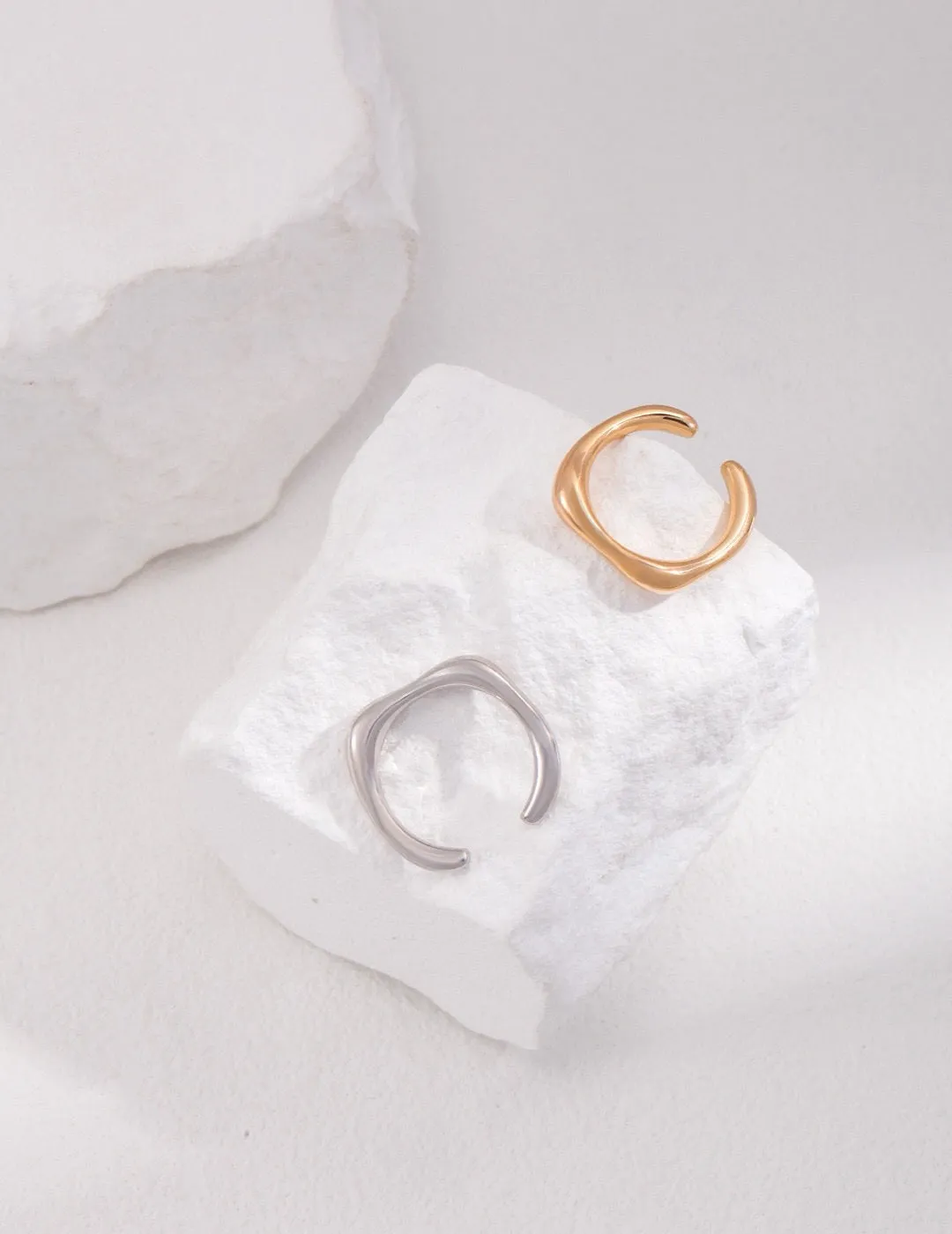Minimalist Stackable Open Ring Set