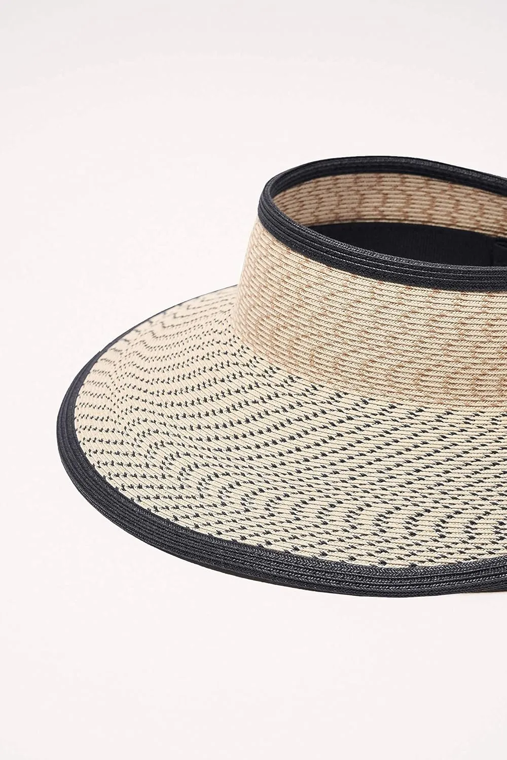 Pineapple&Star Vienna Visor Womens Summer Sun Straw Packable UPF 50  Beach Hat