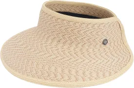 Pineapple&Star Vienna Visor Womens Summer Sun Straw Packable UPF 50  Beach Hat