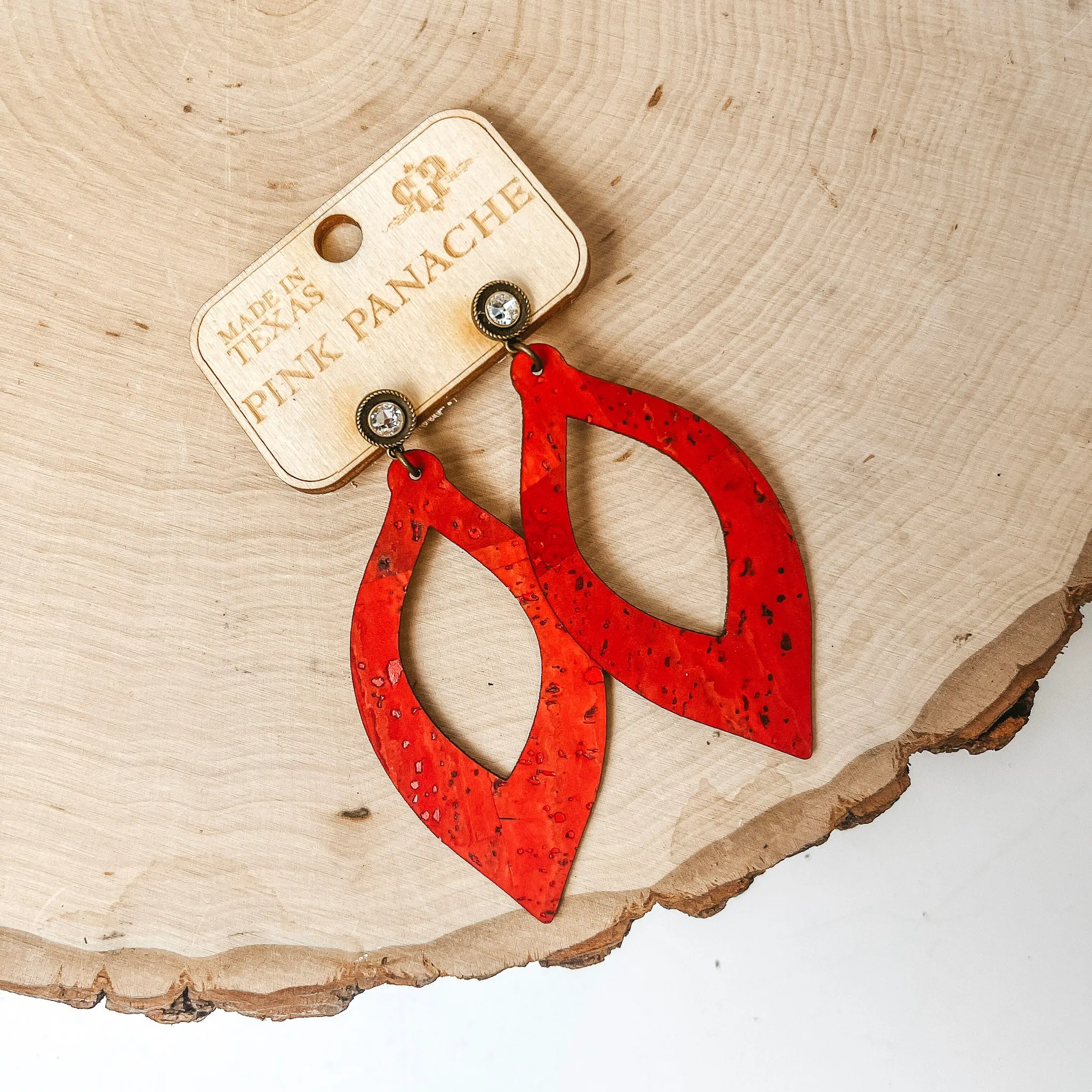 Pink Panache | Red Teardrop Earrings