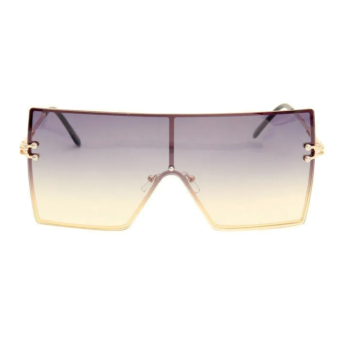 Sigma Gamma Rho Inspired Yellow Gradient Square Visors