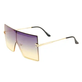 Sigma Gamma Rho Inspired Yellow Gradient Square Visors
