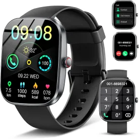 Smart Watch(Answer/Make Call), 1.91" Smartwatch for Men Women, NEW Fitness Watch with 110  Sport Modes, Fitness Activity Tracke with Pedometer/Sleep Monitor/Heart Rate/IP68 Waterproof, for Android iOS