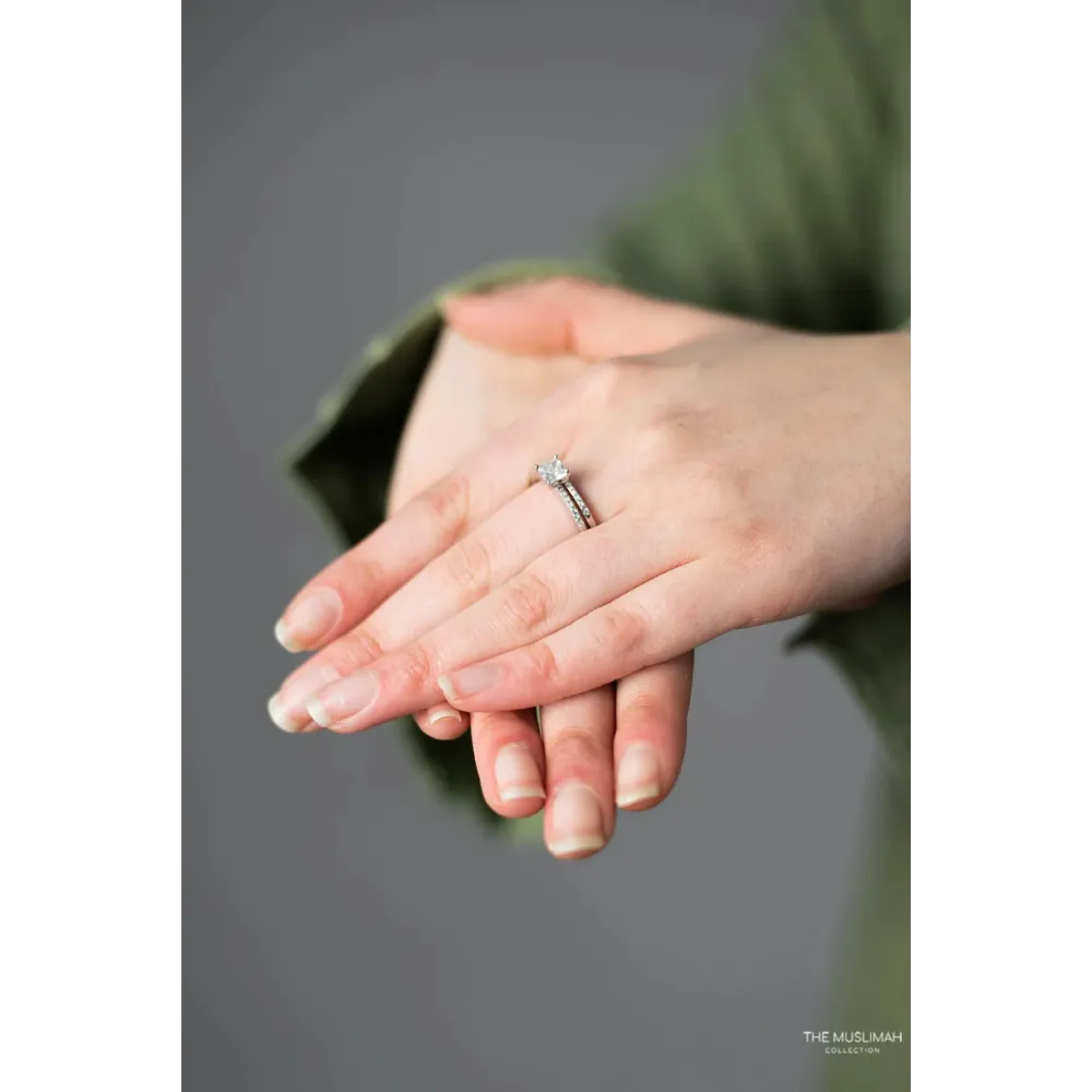 Stacking Ring Set Cubic Zirconia Sterling Silver Ring