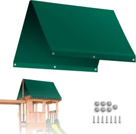 Strong Camel Replacement Swing Set Replacement Tarp for Backyard Wood Playset Swing Set -Only Backyard Playset Canopy Cover (Green, 43"X 94")