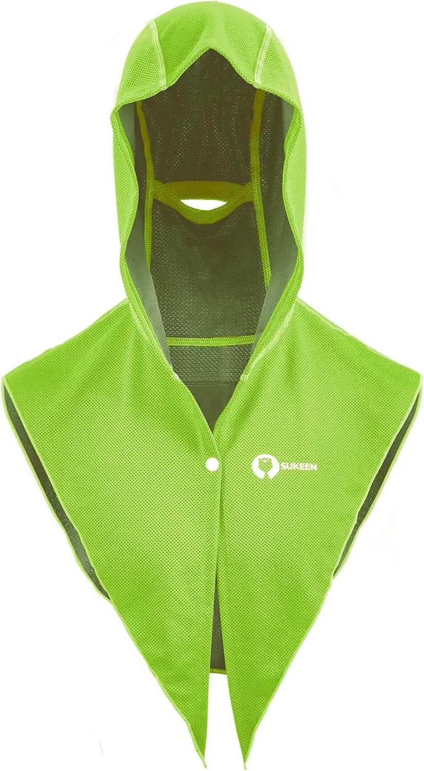 Sukeen Cooling Hoodie Towel, Instant Cooling Towels for Neck and Face, Quick Drying Cooling Towels for Hot Weather Workout