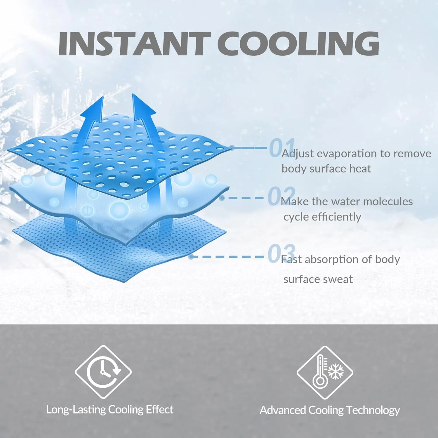 Sukeen Cooling Hoodie Towel, Instant Cooling Towels for Neck and Face, Quick Drying Cooling Towels for Hot Weather Workout