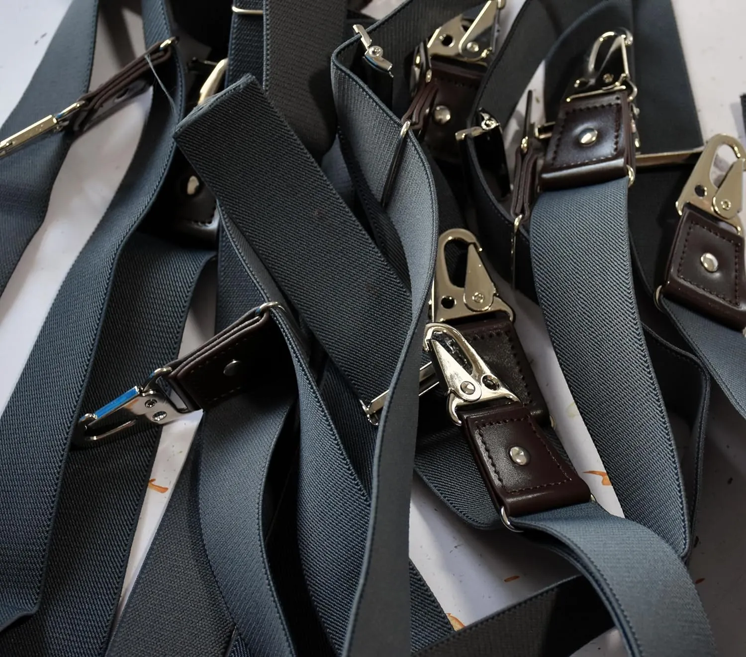 Suspenders for Men with Snap Hooks Heavy Duty Adjustable 1.4 inches Wide