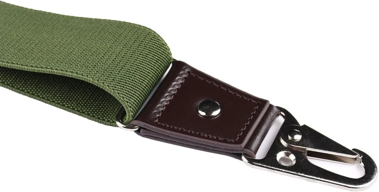 Suspenders for Men with Snap Hooks Heavy Duty Adjustable 1.4 inches Wide