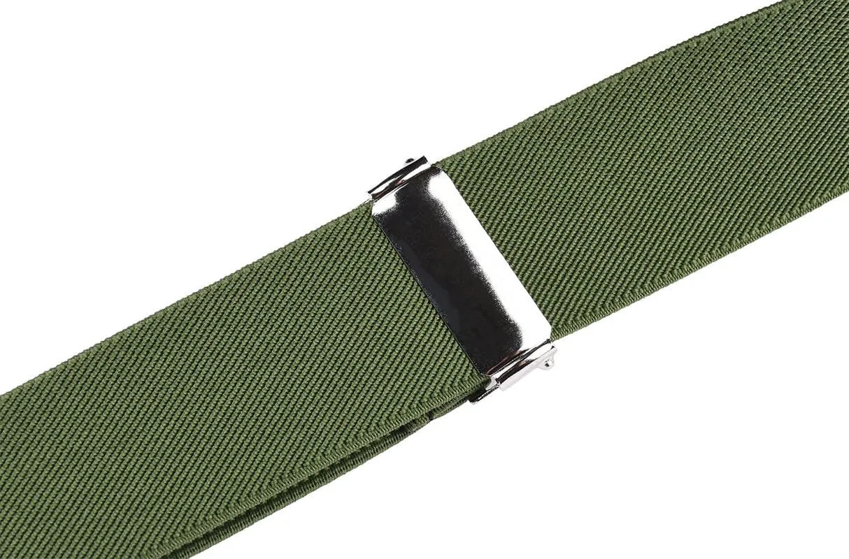 Suspenders for Men with Snap Hooks Heavy Duty Adjustable 1.4 inches Wide