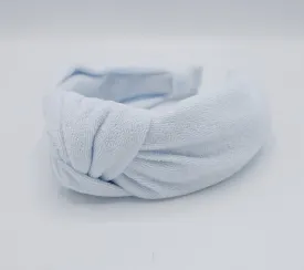 terry cloth top knot headband cozy fashion hairband for women