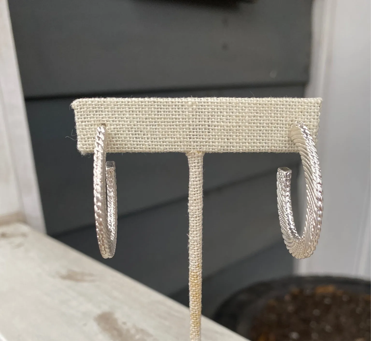 Textured Hoop Earrings