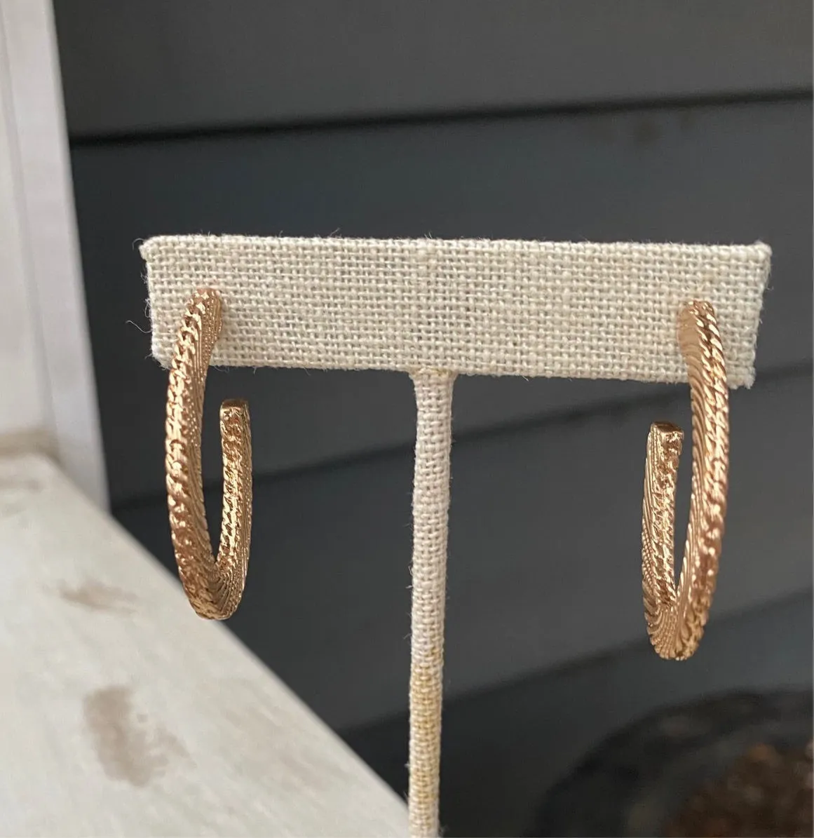 Textured Hoop Earrings
