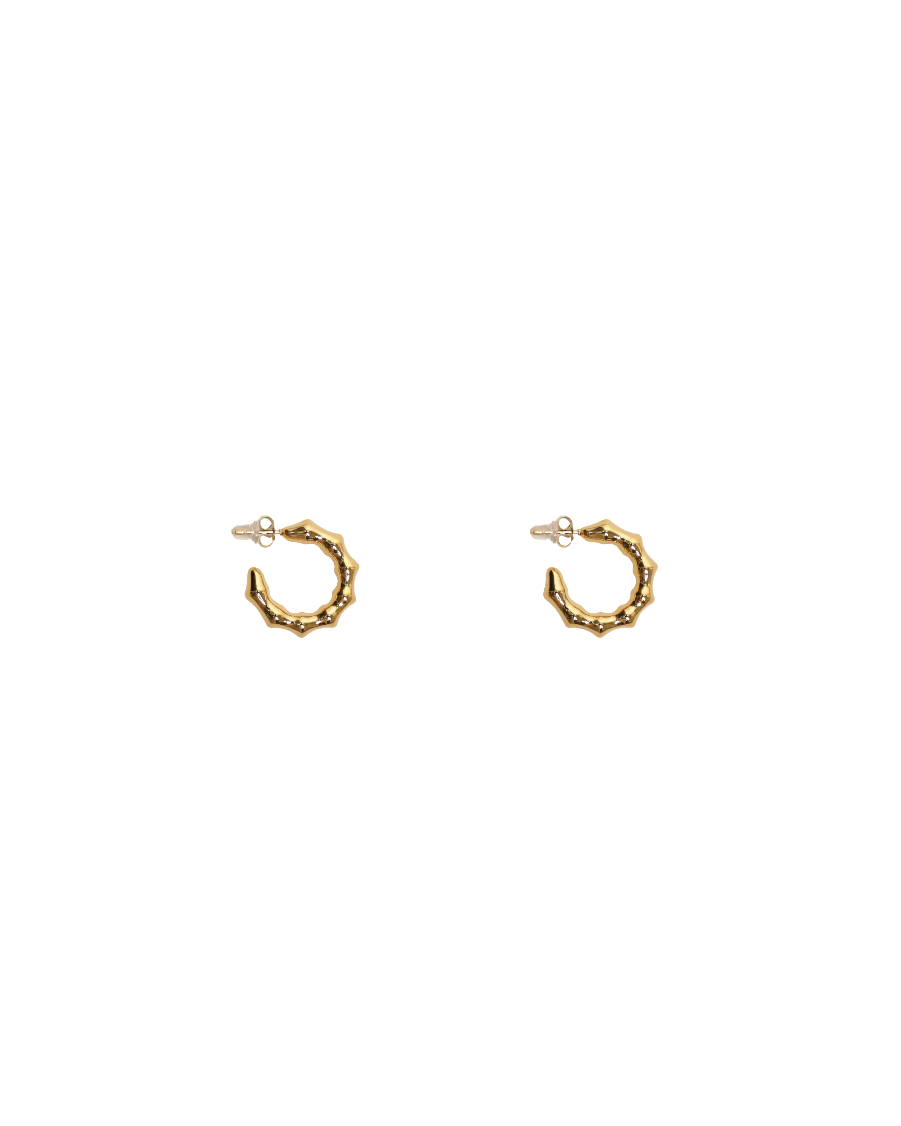 TEXTURED MINI HOOP GOLD