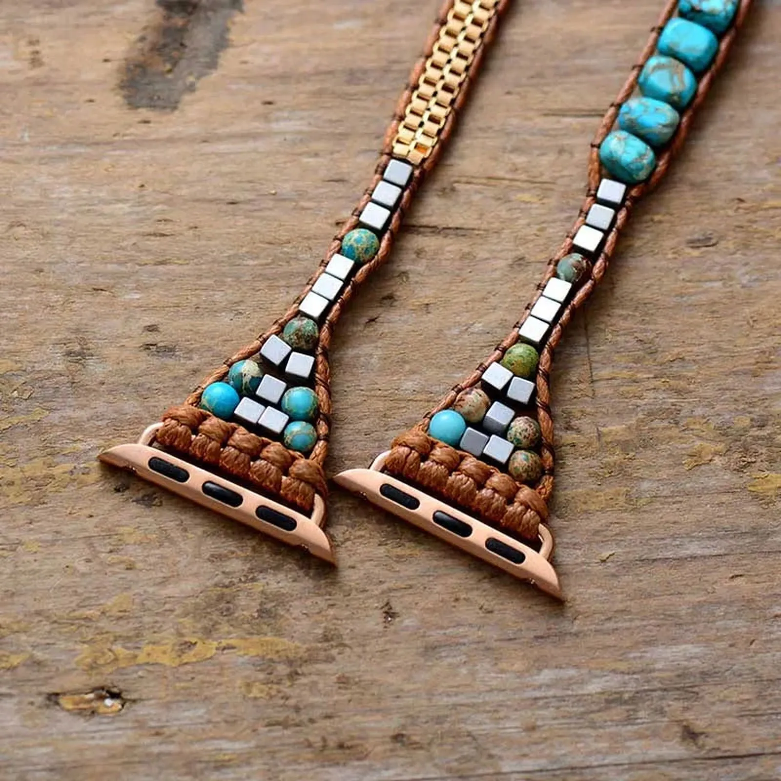 Turquoise Healing Beads Apple Watch Strap