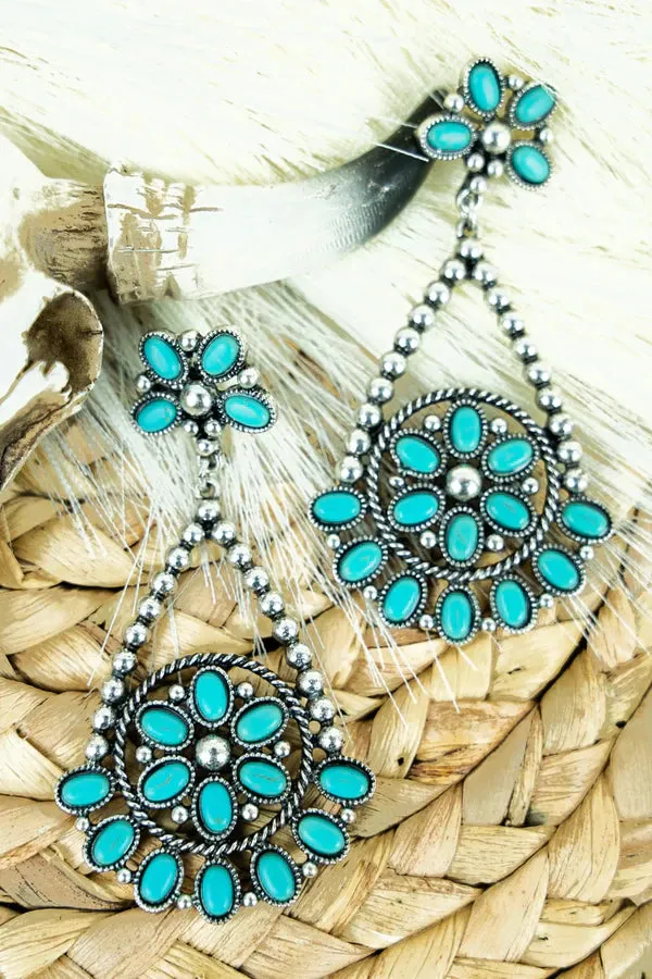 Turquoise Holleford Teardrop Earrings